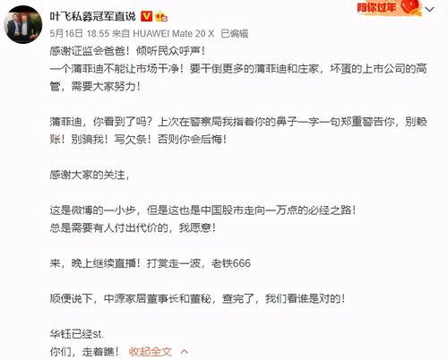叶飞股市最新爆料新闻,揭秘股市内幕，揭示惊天黑幕